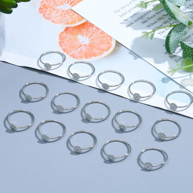 NEWITIN 120 Pieces Fake Rings Diamond Engagement Rings Silver Ring for Bridal Shower Party Game Wedding Table Decorations - Image 4